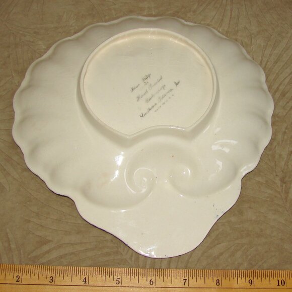 Vtg Blue Ridge Southern Potteries Clam Shell-Shaped Bowl, French Peasant Pattern - Picture 3 of 9